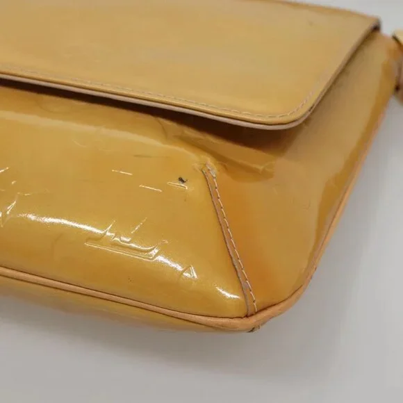 LOUIS VUITTON Monogram Vernis Thompson Street Bag Beige M91301 LV Auth ep10819